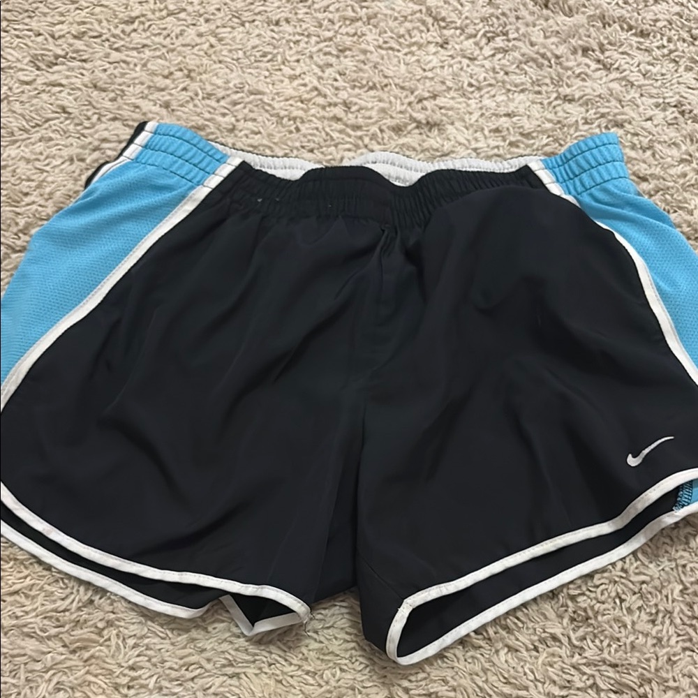 Nike Black and Blue Athletic Shorts